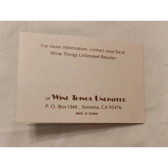 Wine Things Unlimited NEW Pewter Bottle Stopper Grapevine Hand Painted. AK - Picture 6 of 6